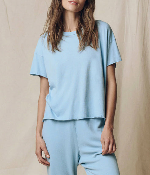 The Crop Tee - Vista Blue